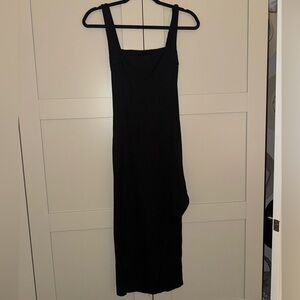 Princess Polly Black Ribbed Dress NWOT